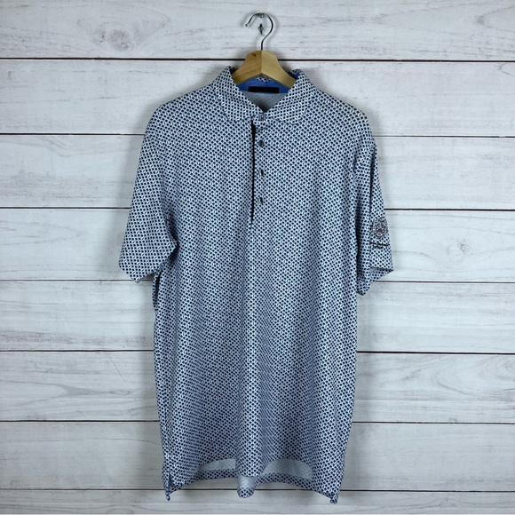 Greyson Jupiter Trees Print Golf Print Shirt Large